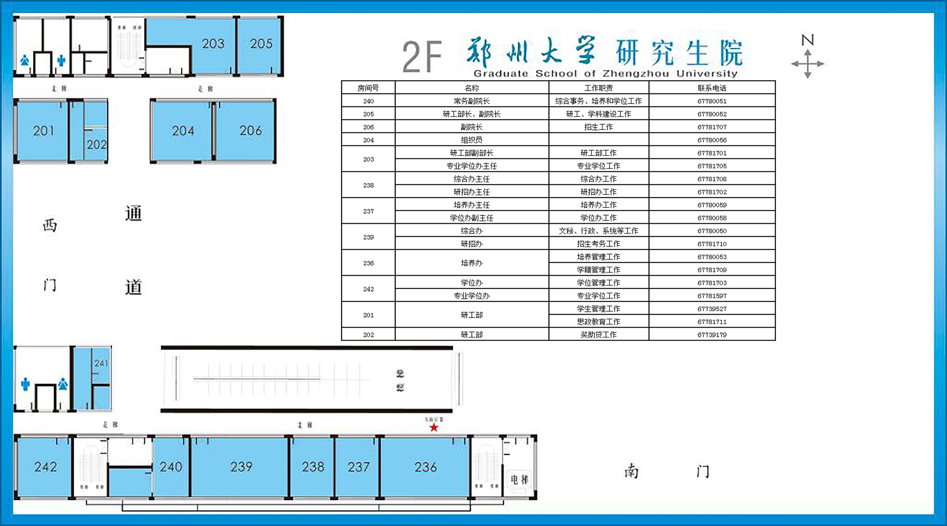 办公室平面图-郑州大学研究生院